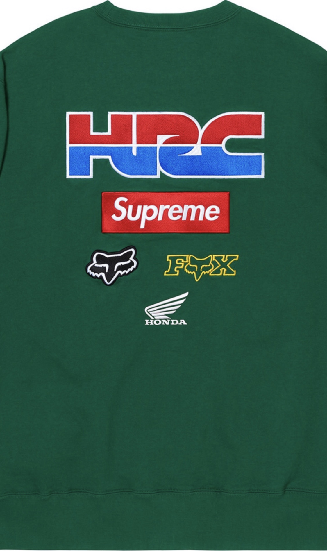 Supreme®/Honda®/Fox® Racing Crewneck – Green - AuthentKicks