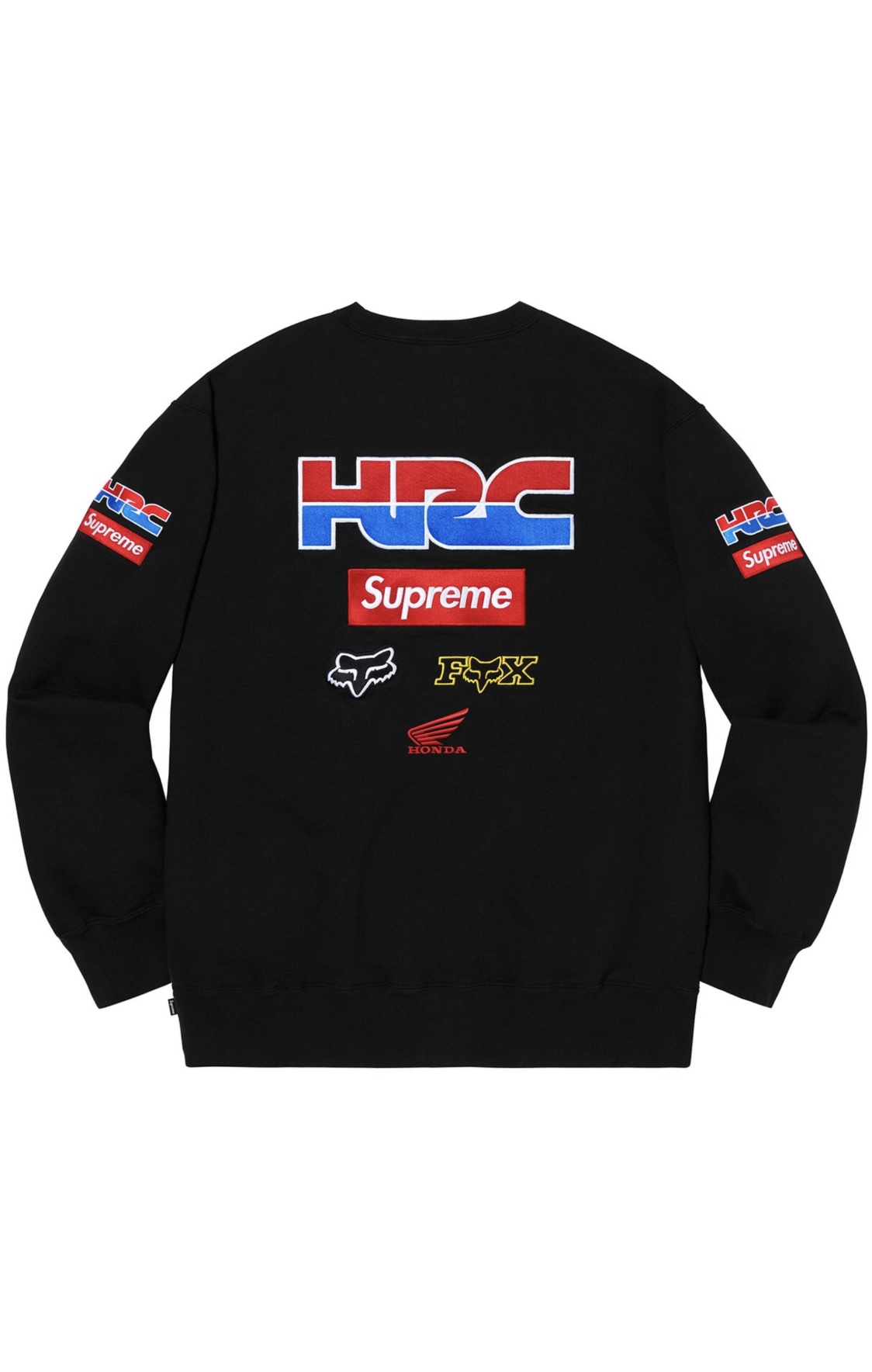 Supreme®/Honda®/Fox® Racing Crewneck – Black - AuthentKicks