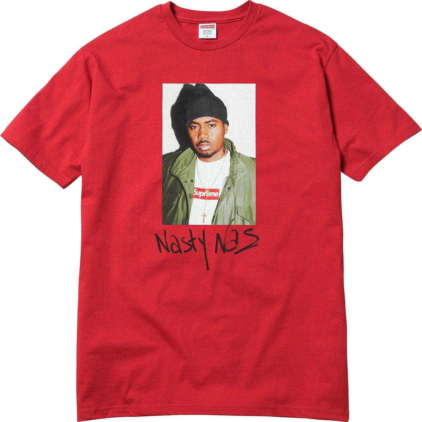 Supreme Nas Tee Red