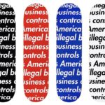Supreme illegal business controls America Skate Deck Black