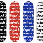 Supreme illegal business controls America Skate Deck Black