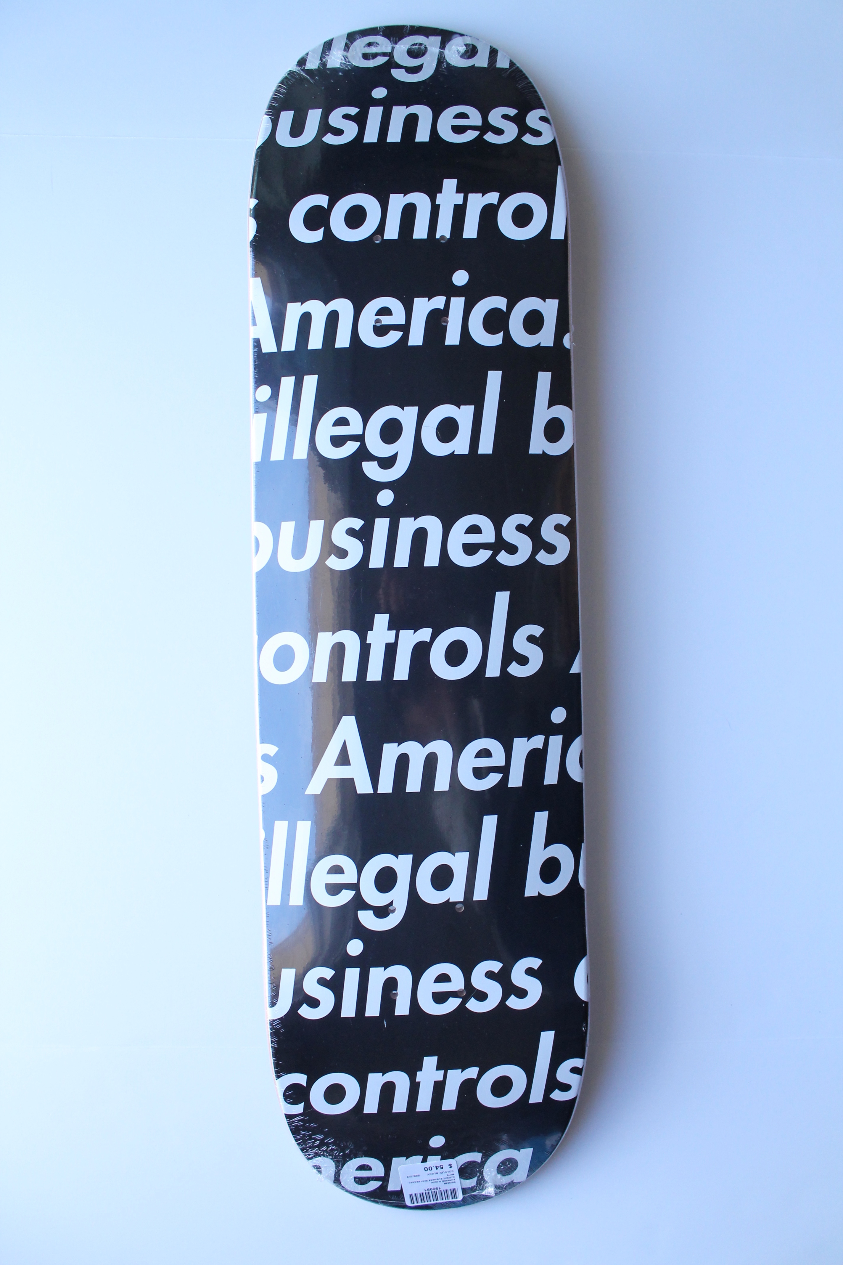 Supreme illegal business controls America Skate Deck - Black