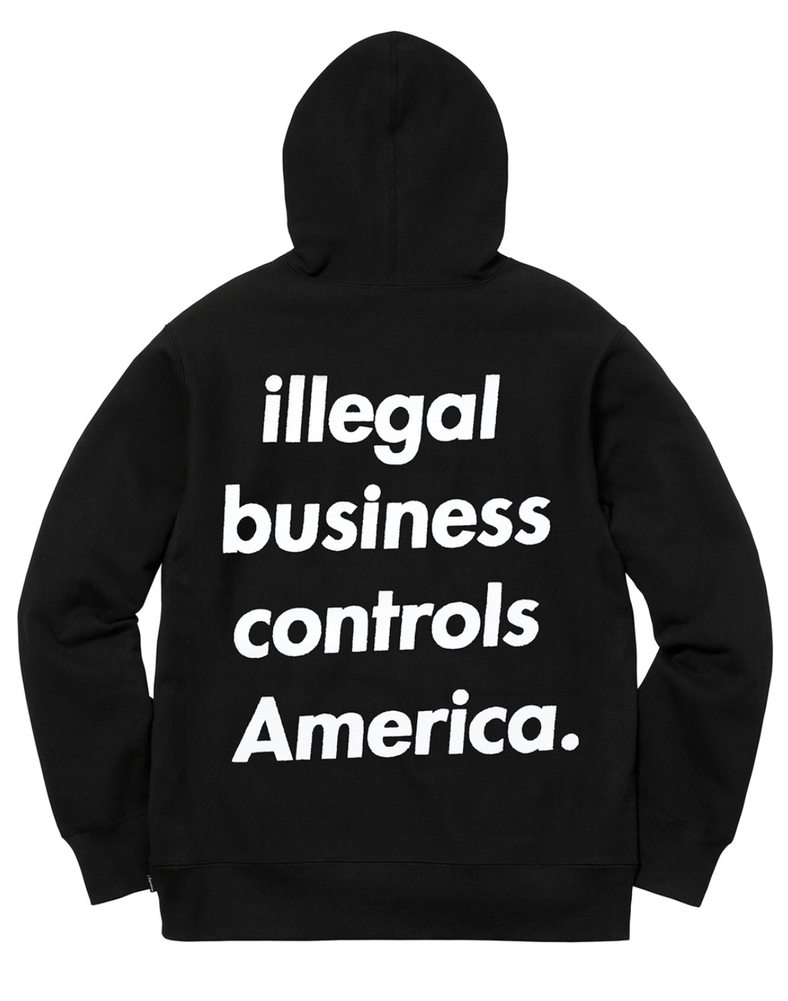 Supreme illegal business controls America Hoodie - Black