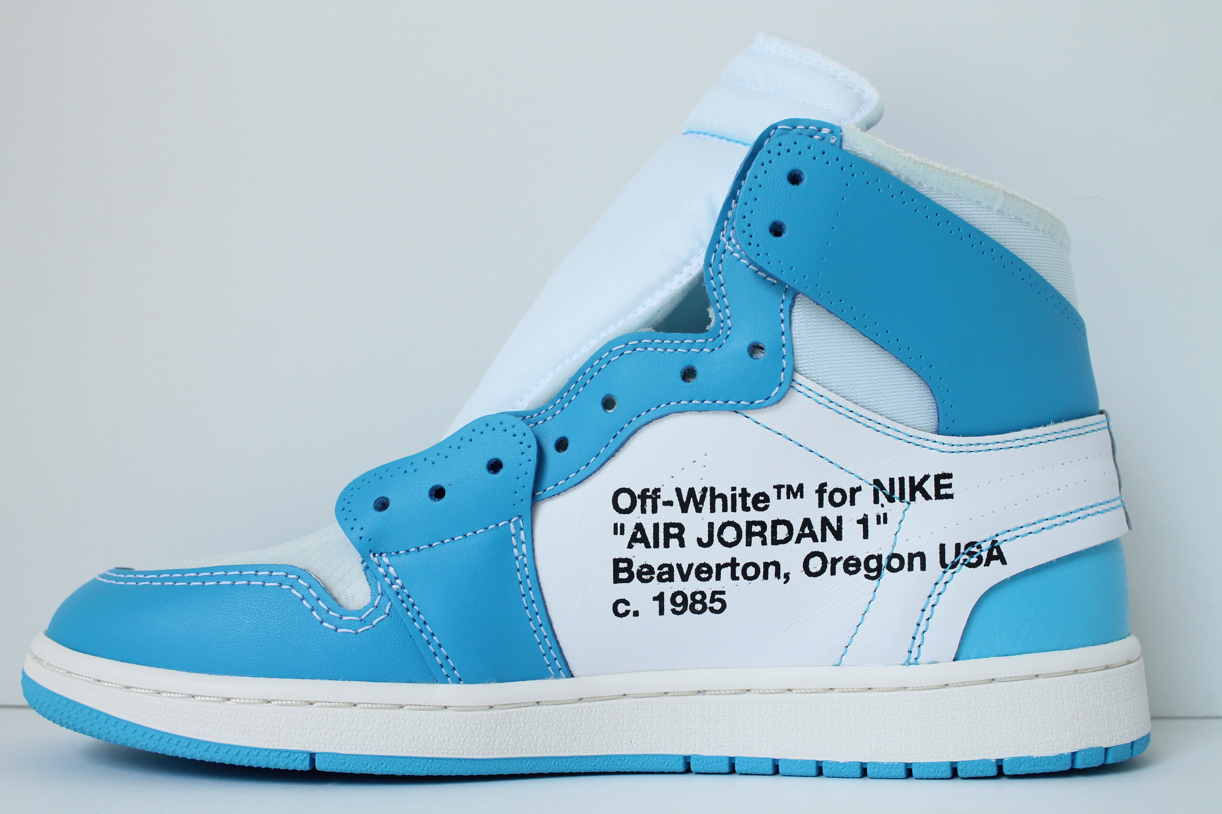 Nike Air Jordan 1 Off White NRG UNC Promo Sample Size 6 MNJDLS 323 Virgil  Abloh