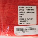 Supreme Debossed Logo Beach Towel - Red