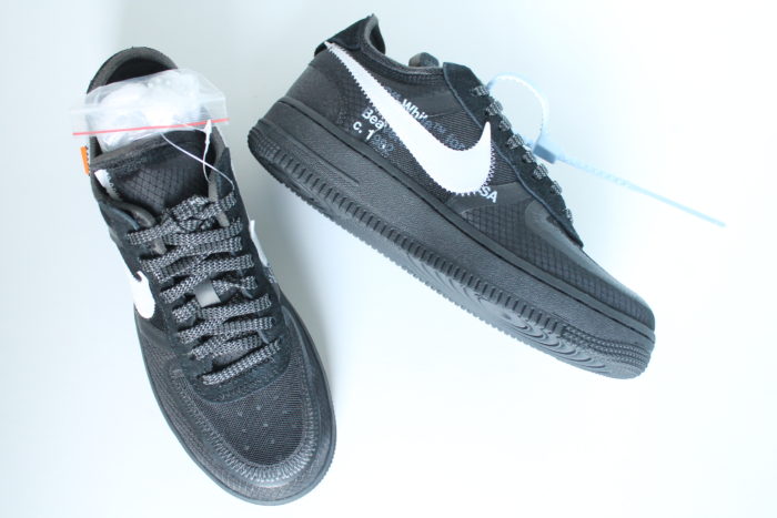 nike air force one x off white black