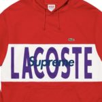 Supreme®/LACOSTE Logo Panel Hooded Sweatshirt - Red