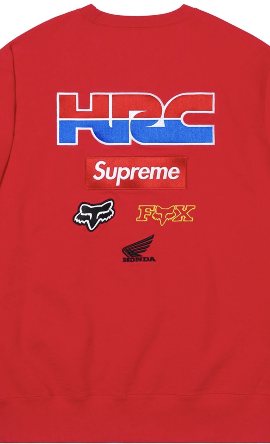 Supreme®/Honda®/Fox® Racing Crewneck - Red