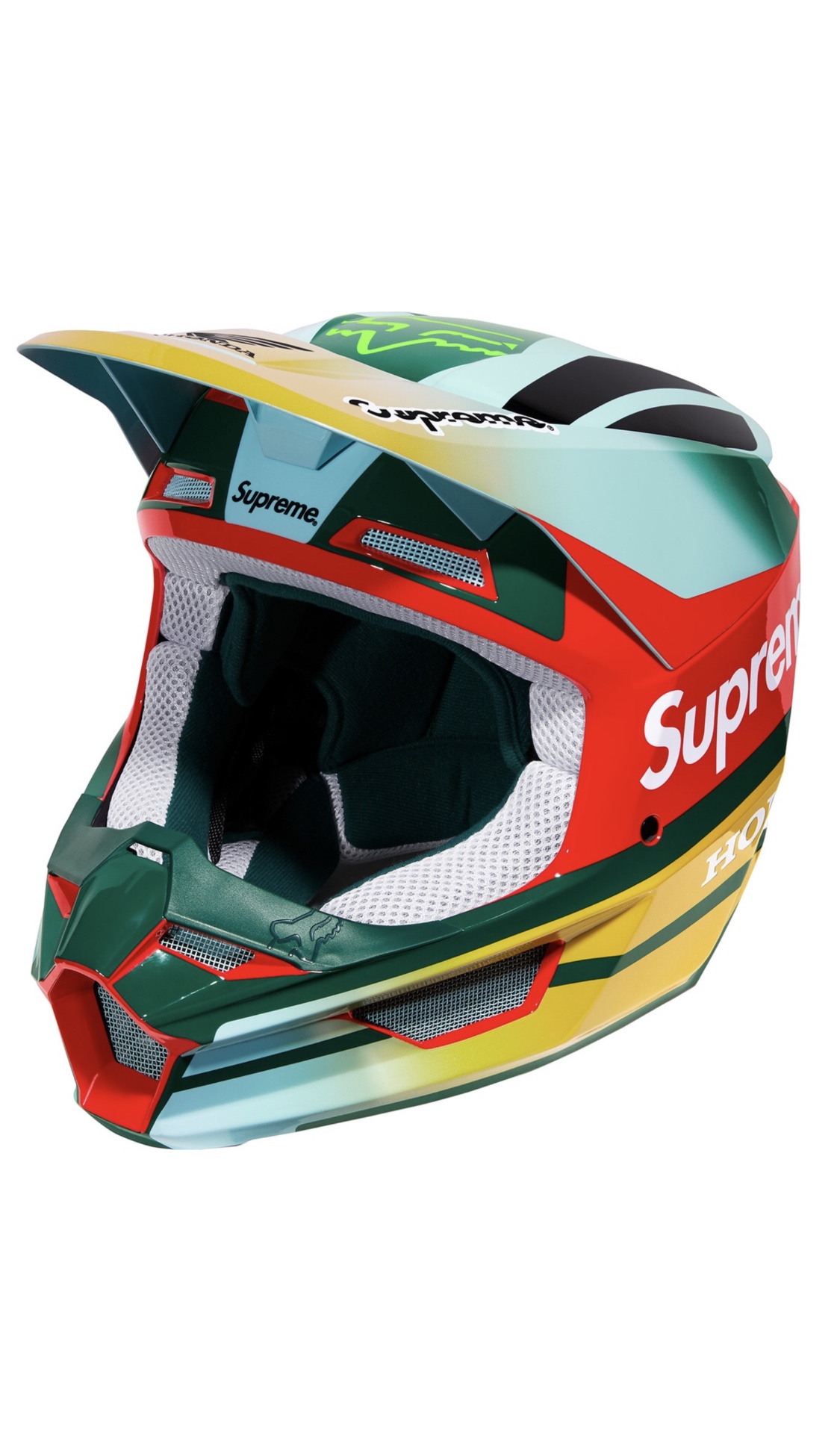 Supreme®/Honda® Fox® Racing V1 Helmet - Moss