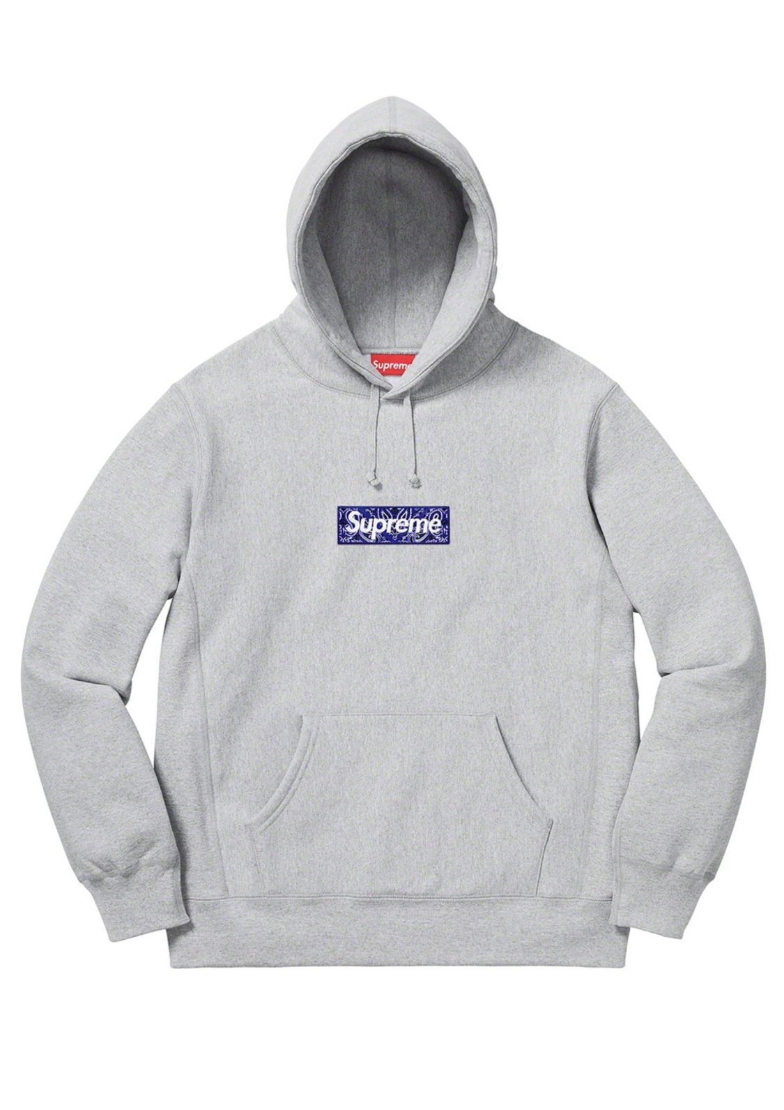 Supreme Bandana Box Logo Hooded Sweatshirt - Grey