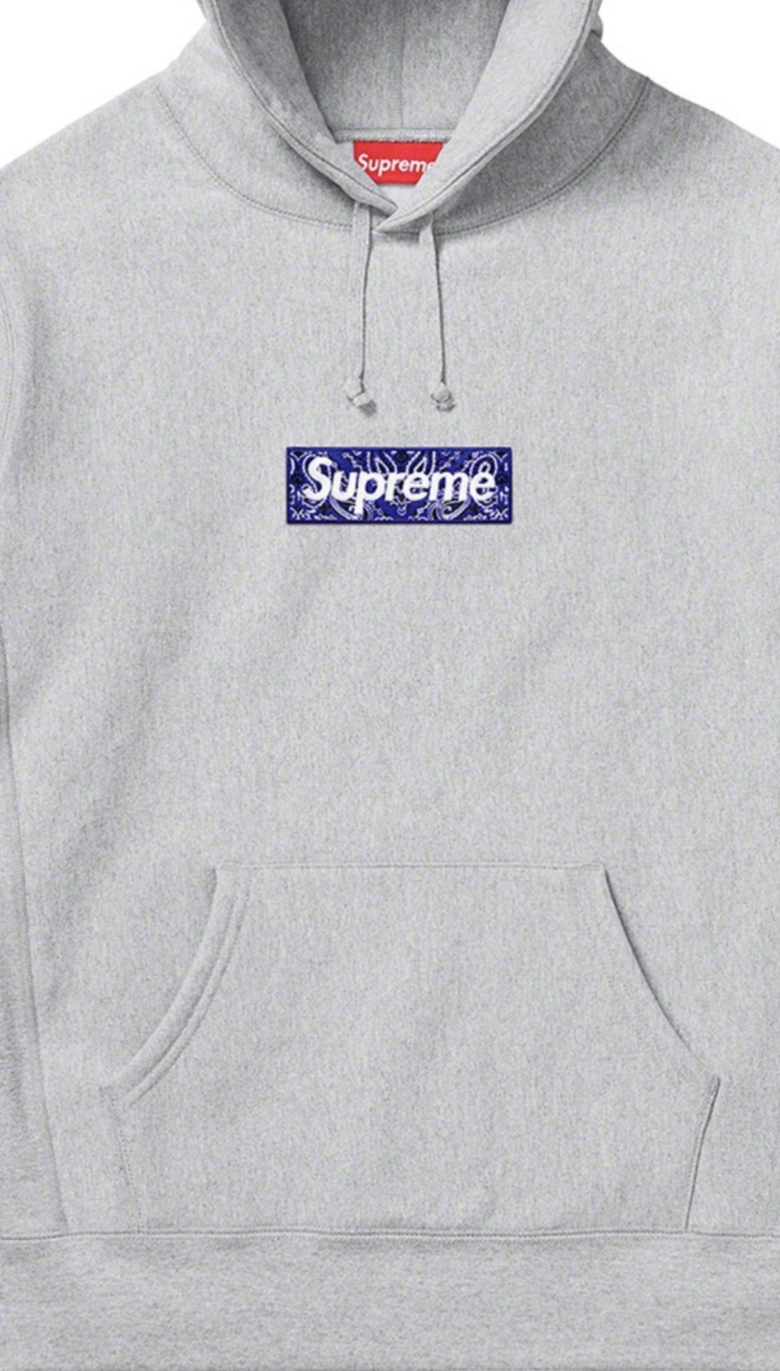AuthentKicks | Supreme Bandana Box Logo Hooded Sweatshirt – Grey