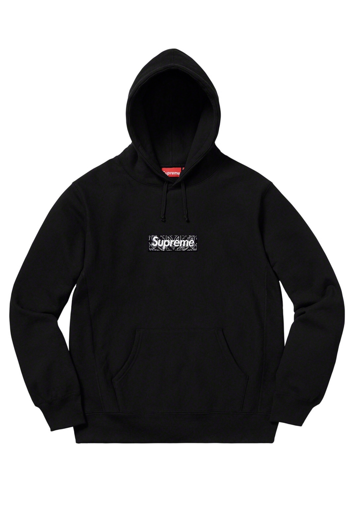 Supreme Bandana Box Logo Hooded Sweatshirt Red Size Large