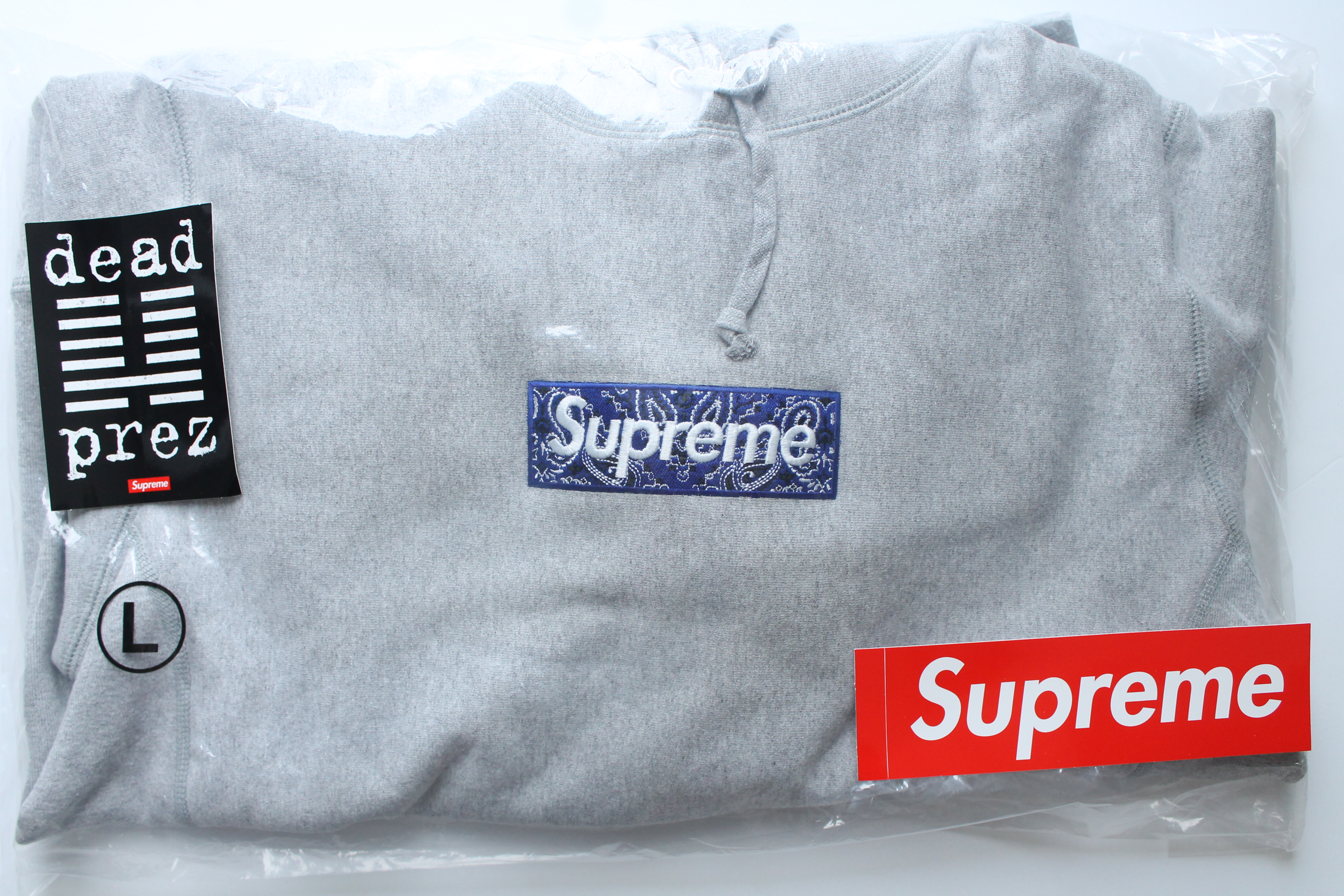 Supreme Bandana Box Logo Hooded Sweatshirt – Grey