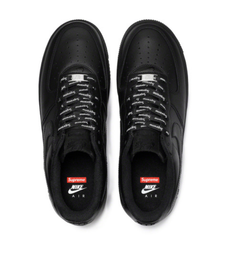 supreme air force 1 black laces
