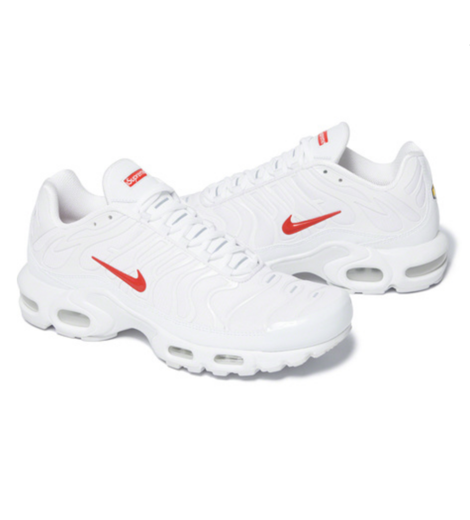 supreme x air max plus white