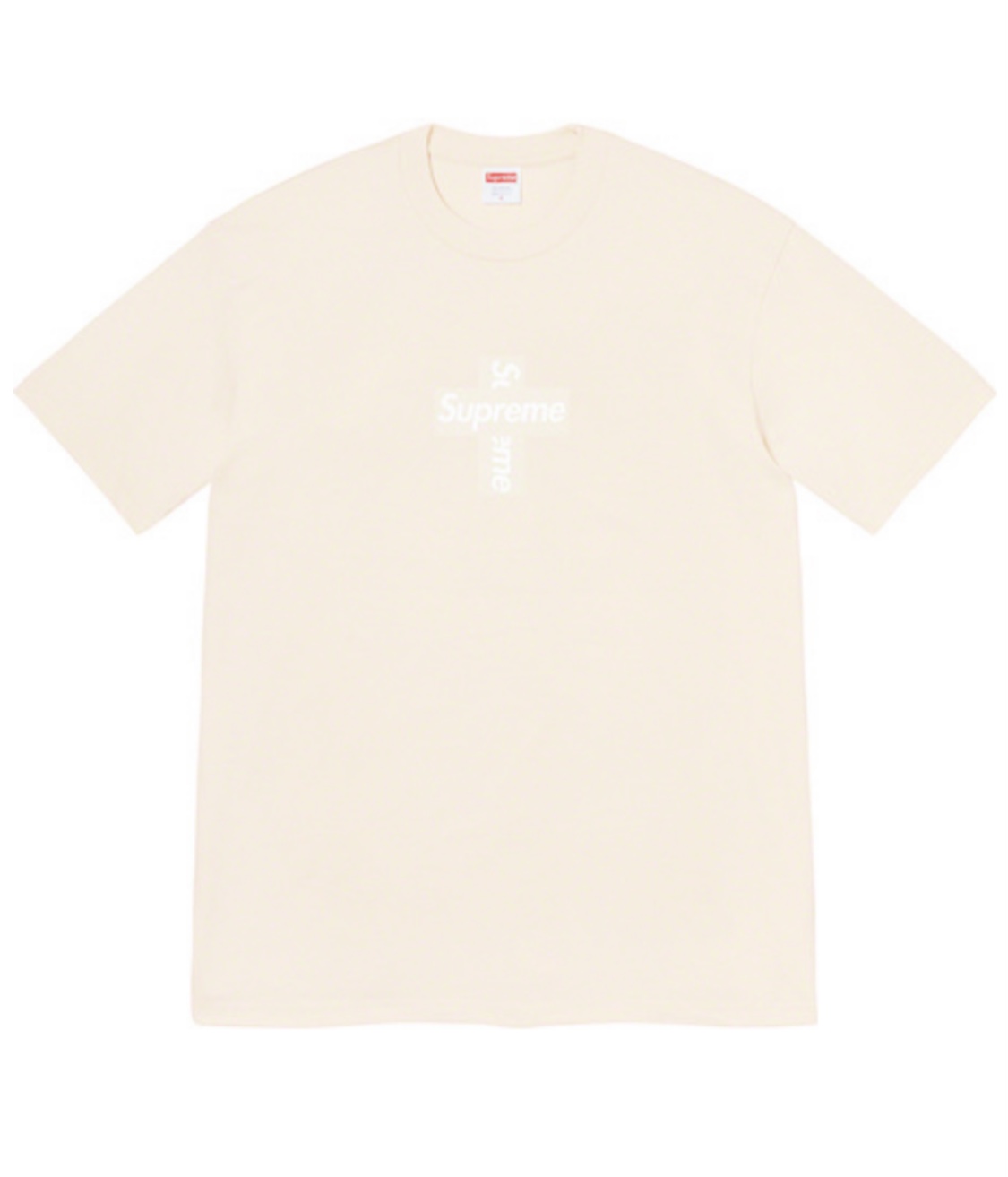 Supreme Cross Box Logo Tee - Natural