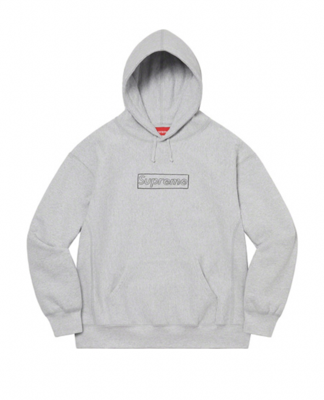 Supreme KAWS Chalk Logo Hooded Sweatshirt - Heather Grey