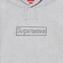Supreme KAWS Chalk Logo Hooded Sweatshirt - Heather Grey