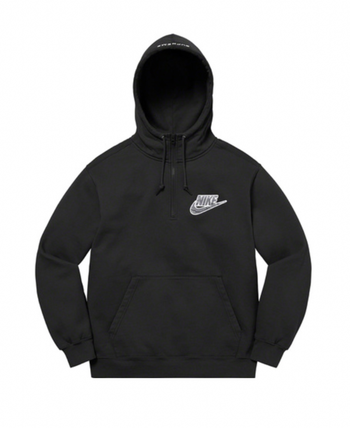Supreme®/Nike® Half Zip Hooded Sweatshirt - Black