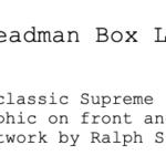 Supreme Ralph Steadman Box Logo Tee Black