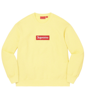 Supreme Box Logo Crewneck (2022) - Pale Yellow