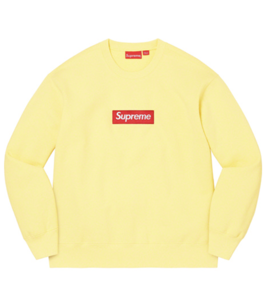 Supreme Box Logo Crewneck (2022) - Pale Yellow